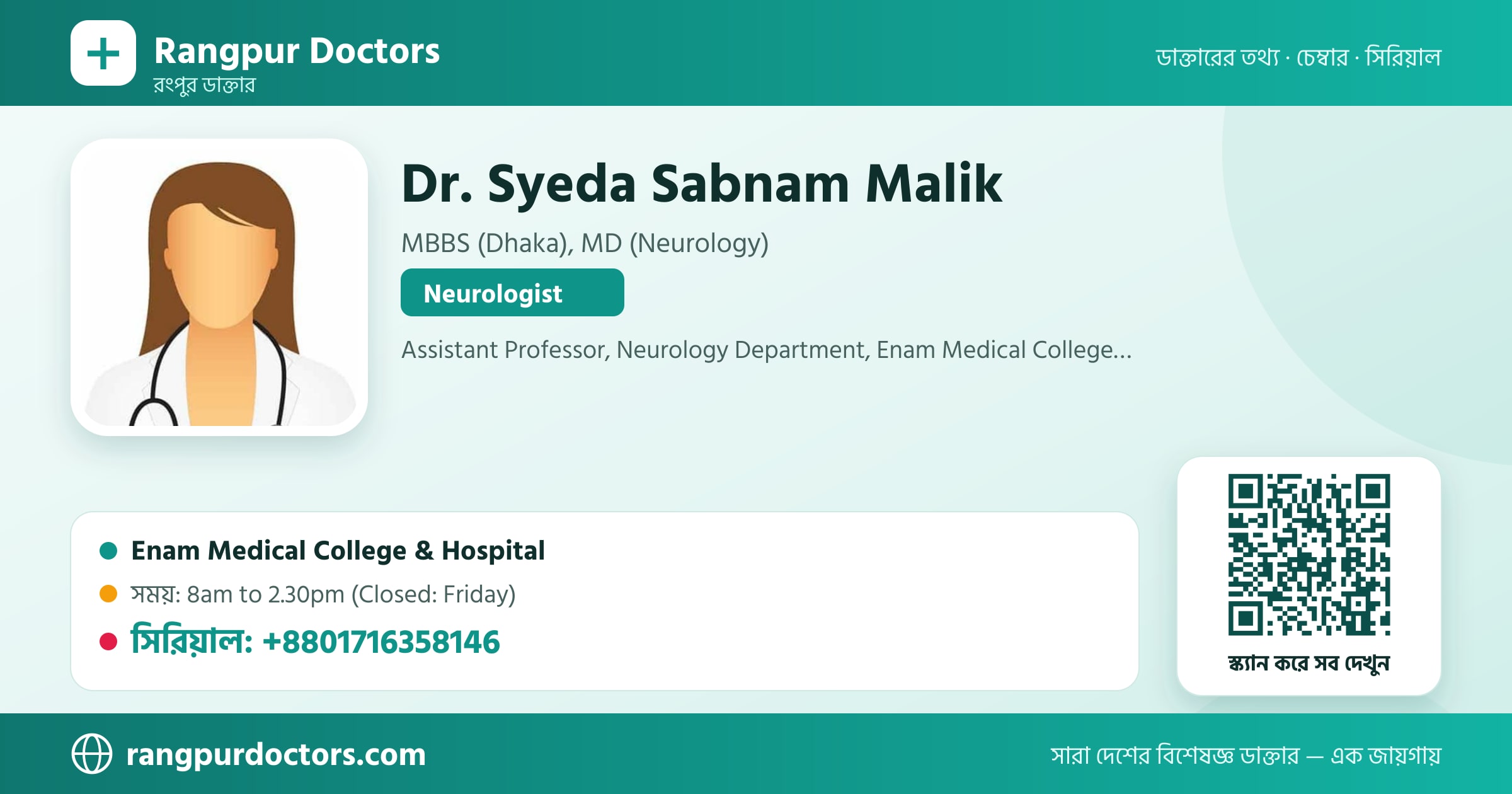 Dr. Syeda Sabnam Malik — share card