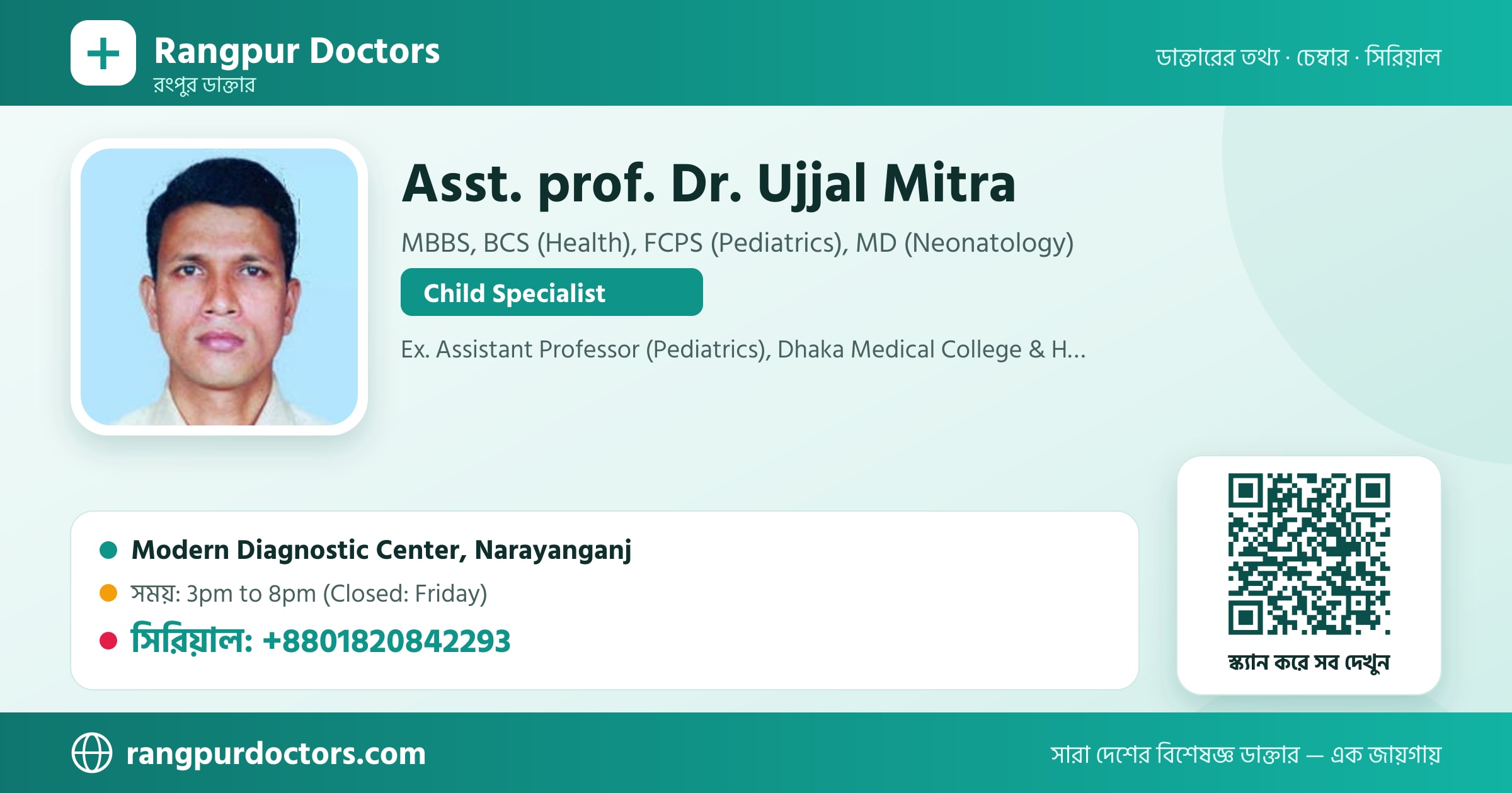 Asst. prof. Dr. Ujjal Mitra — share card