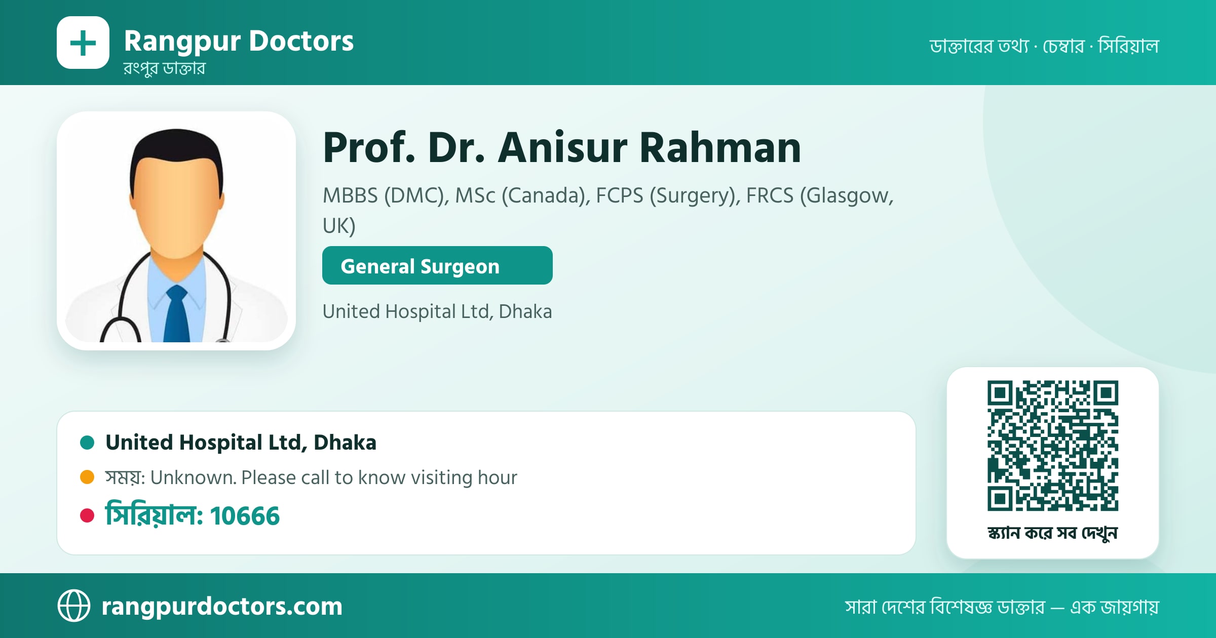 Prof. Dr. Anisur Rahman — share card