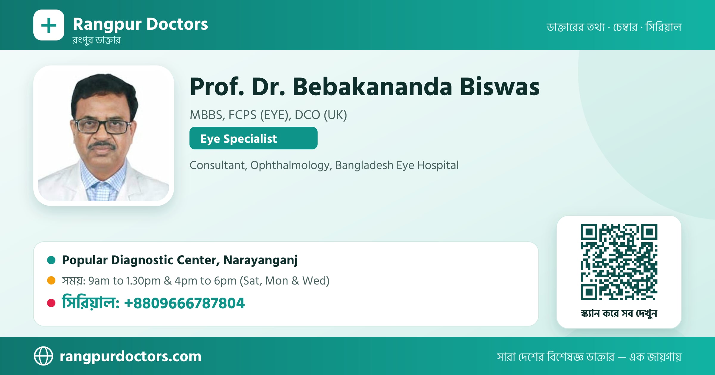Prof. Dr. Bebakananda Biswas — share card