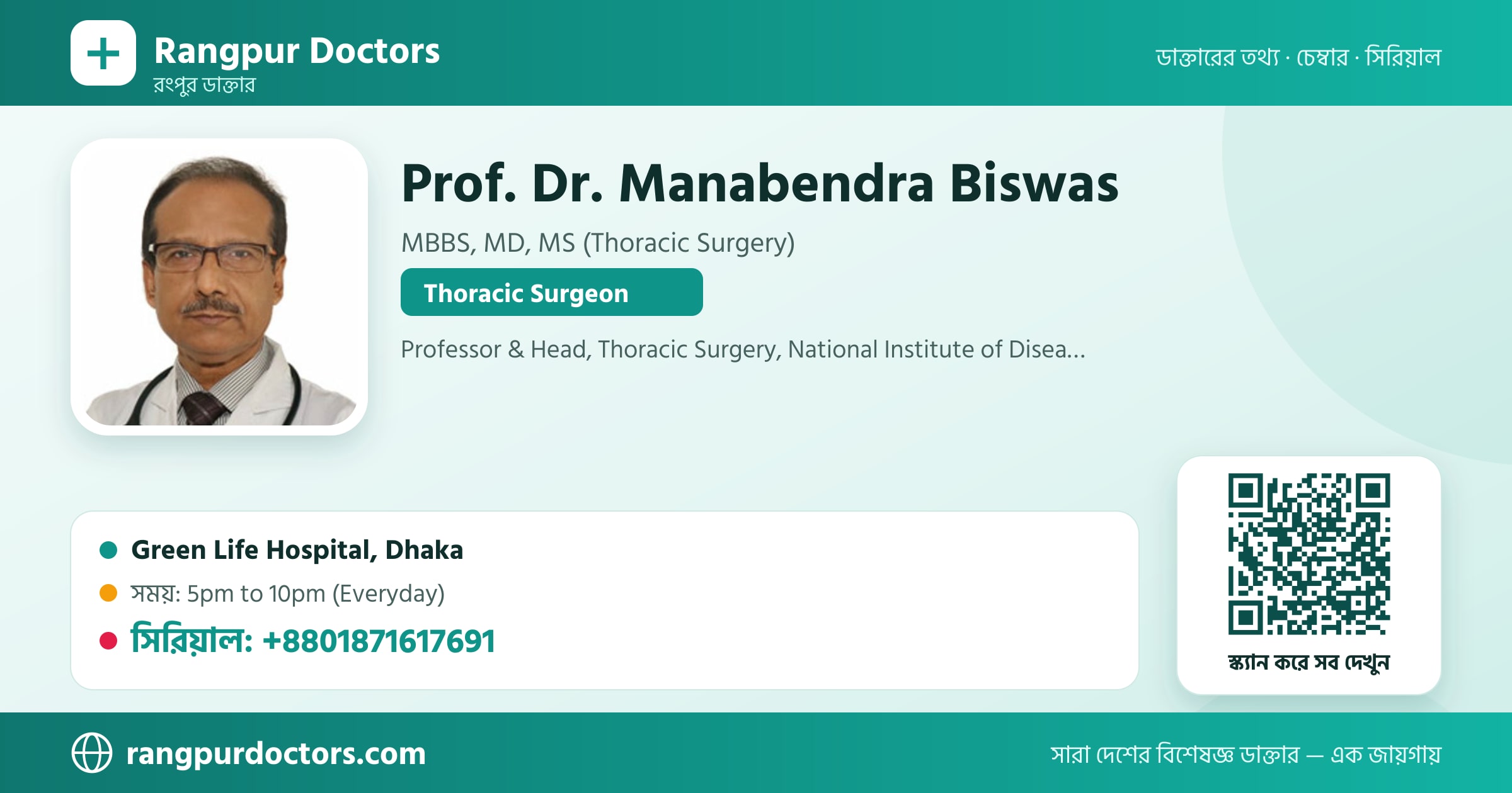 Prof. Dr. Manabendra Biswas — share card