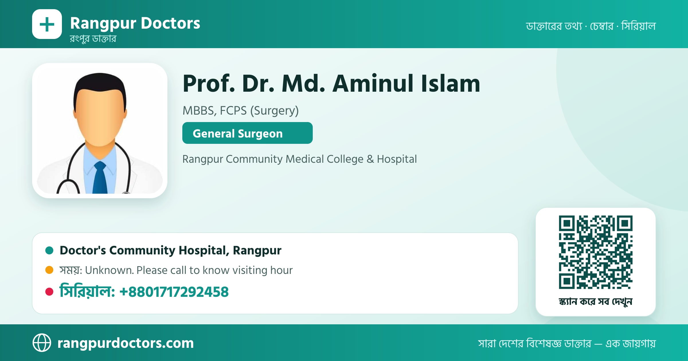 Prof. Dr. Md. Aminul Islam — share card