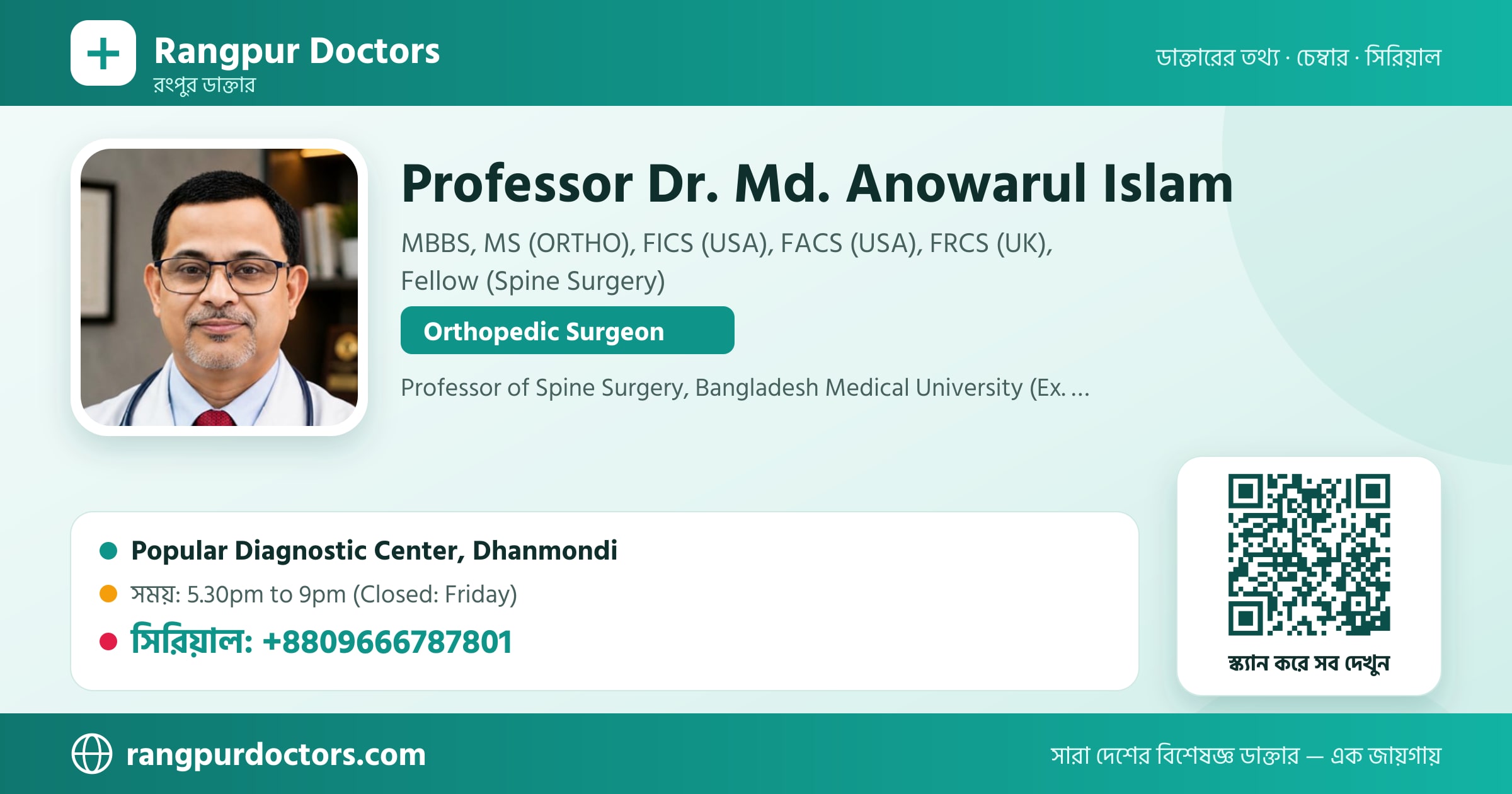 Professor Dr. Md. Anowarul Islam — share card