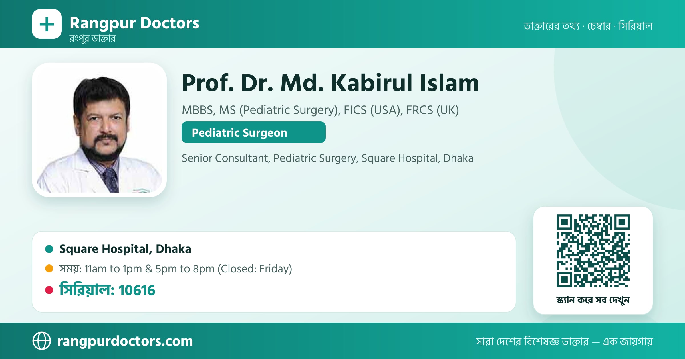 Prof. Dr. Md. Kabirul Islam — share card