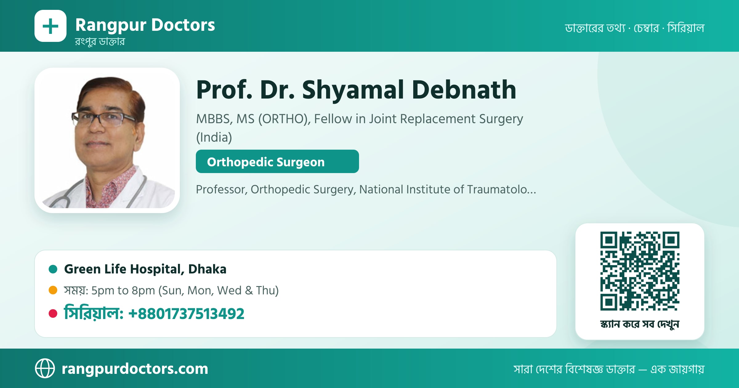 Prof. Dr. Shyamal Debnath — share card