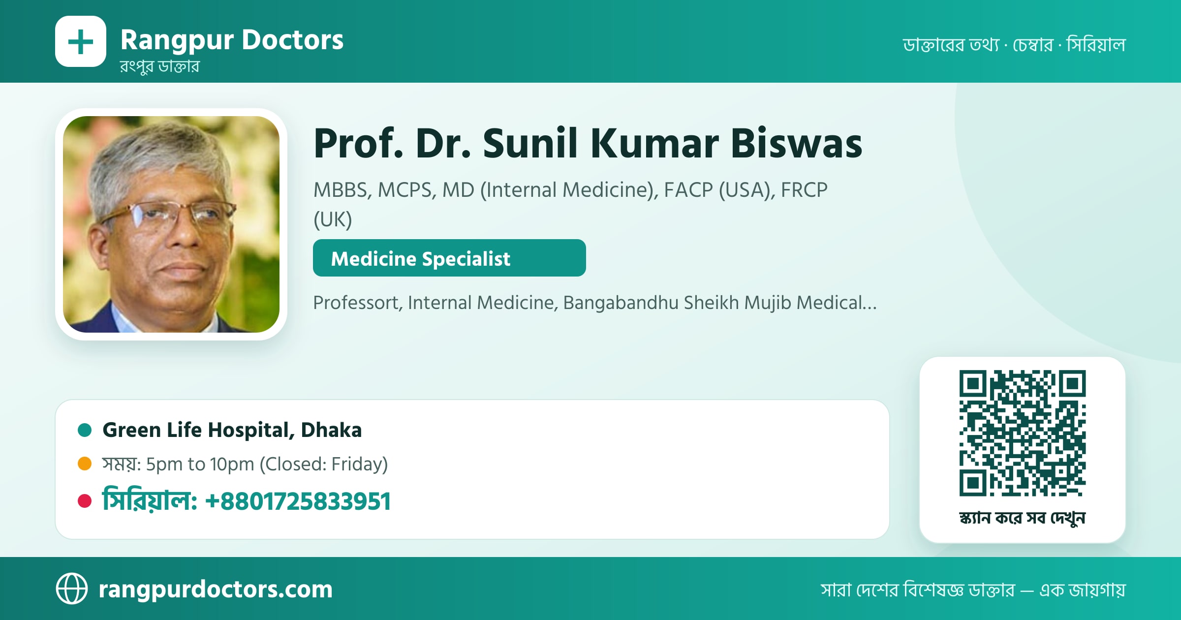 Prof. Dr. Sunil Kumar Biswas — share card