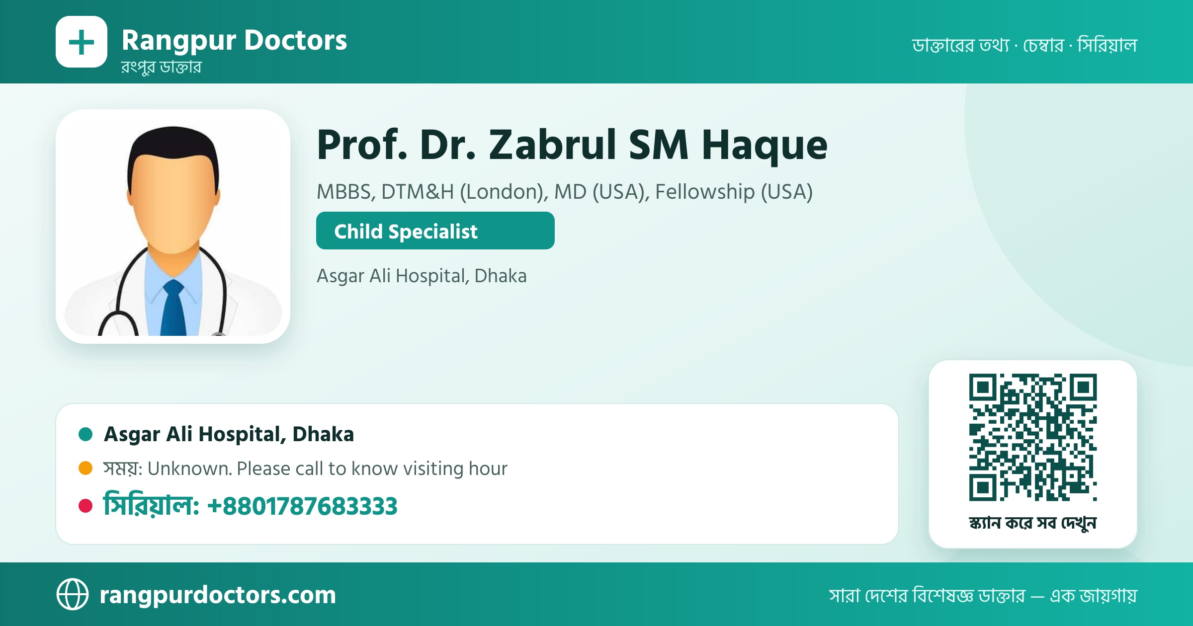 Prof. Dr. Zabrul SM Haque — share card
